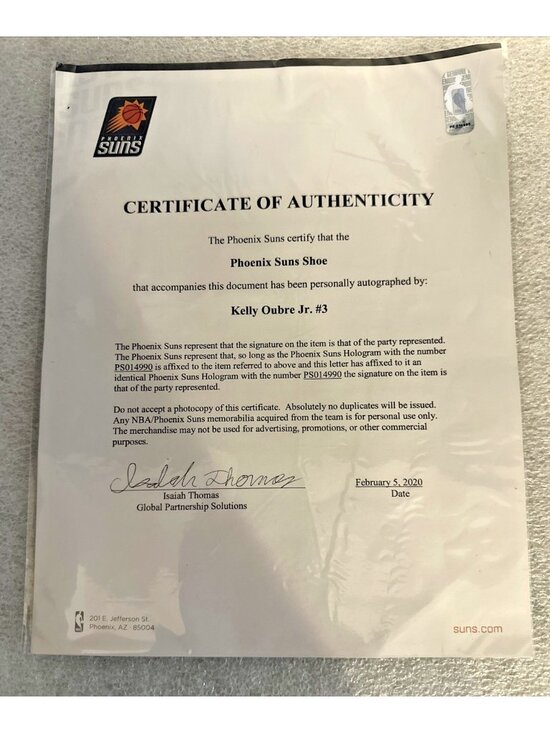 Kelly Oubre Jr Signed Autographed Basketball Shoe With COA From The Phoenix Suns main image 9